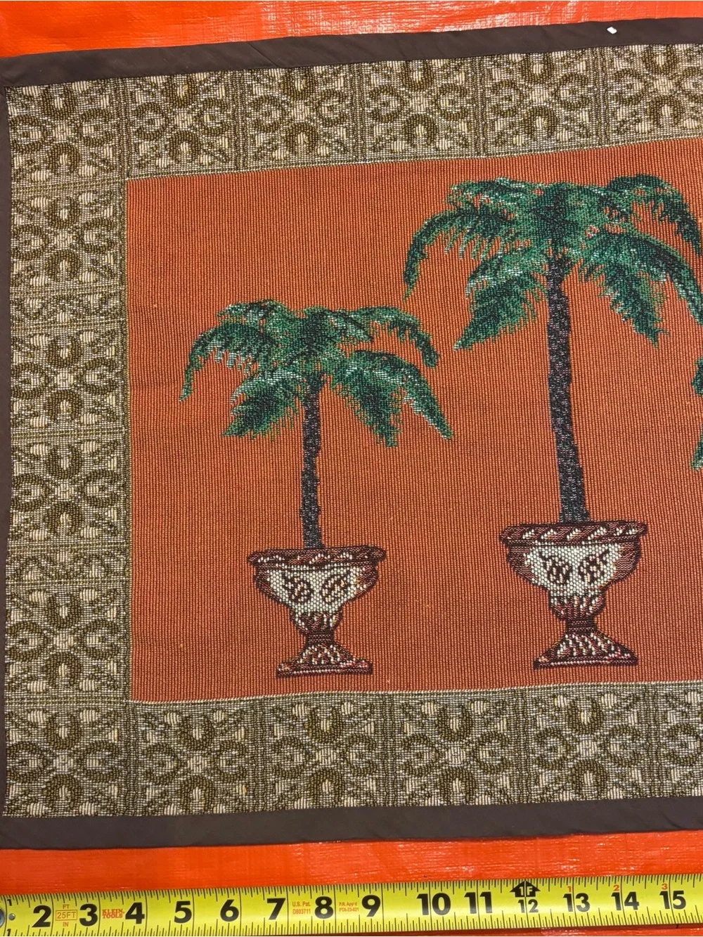 Rust Palm Tree Tapestry Wall Hanging - Unbranded